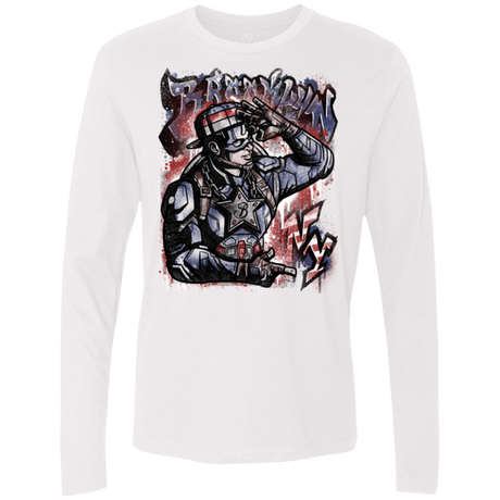 T-Shirts White / Small Cap Brooklyn Men's Premium Long Sleeve