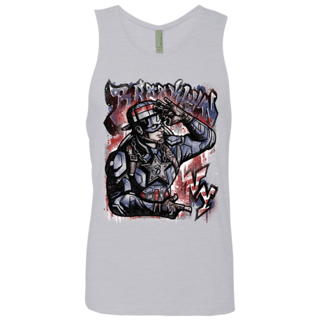 T-Shirts Heather Grey / Small Cap Brooklyn Men's Premium Tank Top