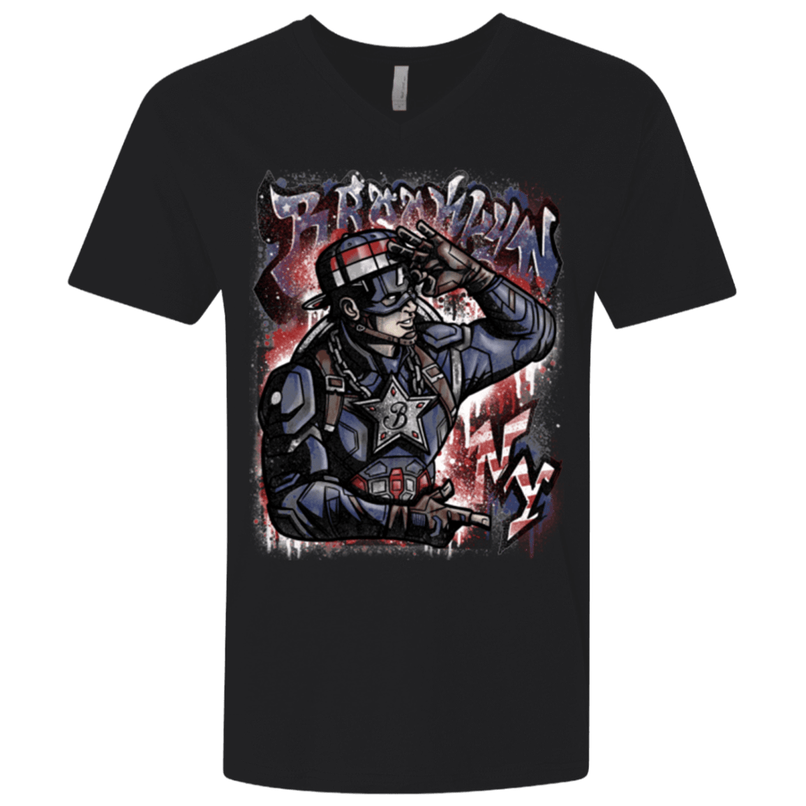 T-Shirts Black / X-Small Cap Brooklyn Men's Premium V-Neck