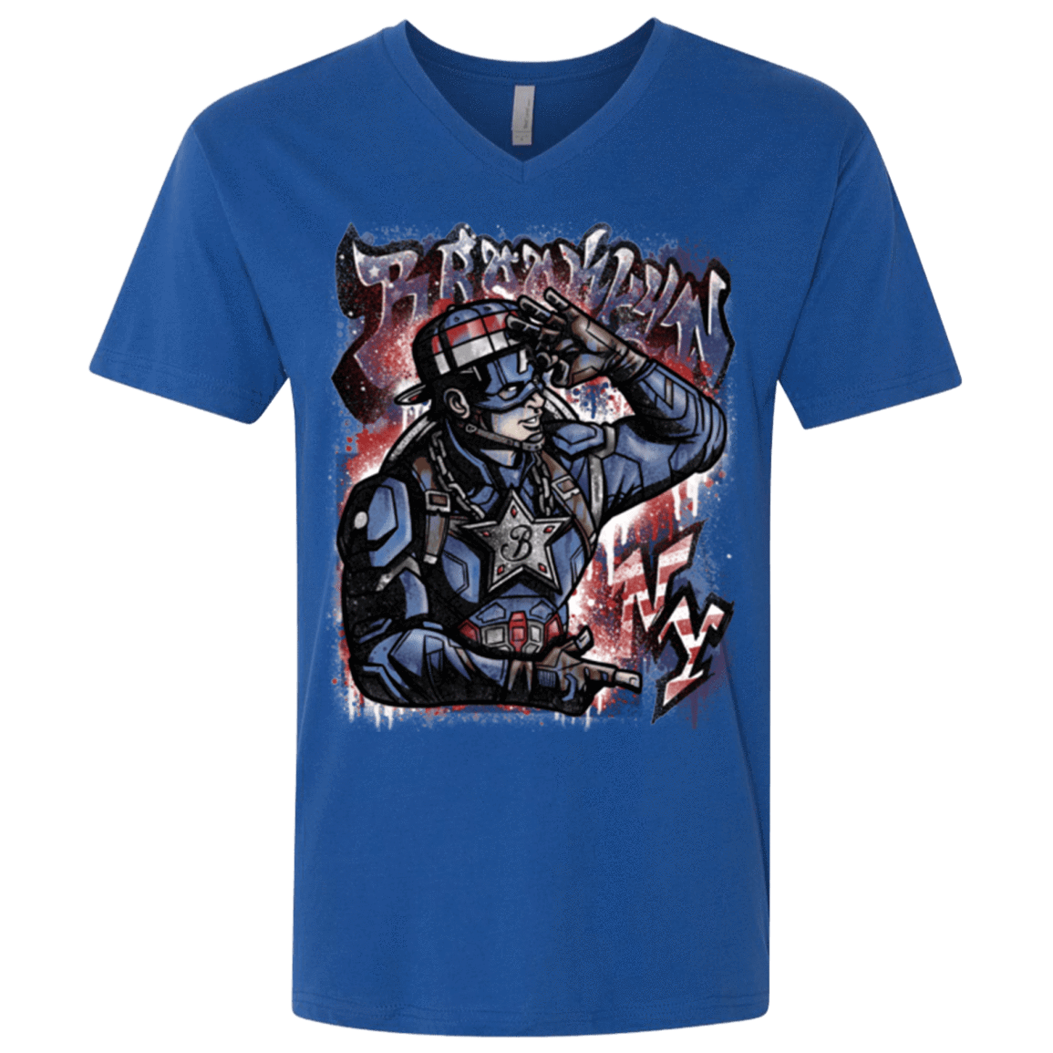T-Shirts Royal / X-Small Cap Brooklyn Men's Premium V-Neck
