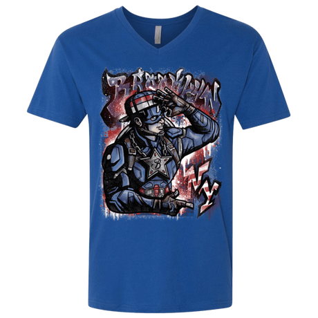 T-Shirts Royal / X-Small Cap Brooklyn Men's Premium V-Neck