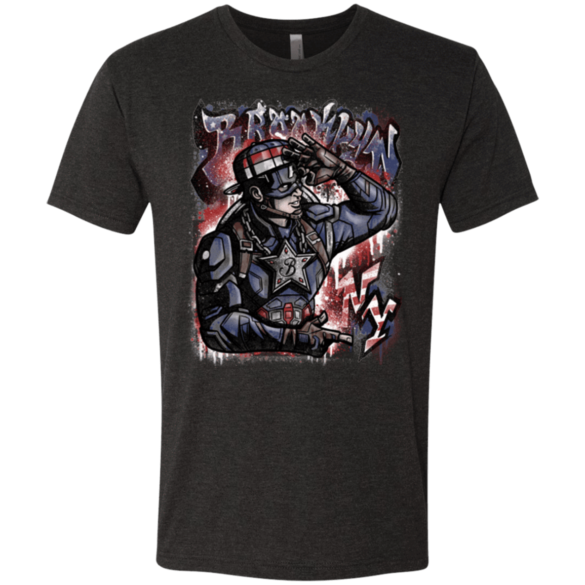 T-Shirts Vintage Black / Small Cap Brooklyn Men's Triblend T-Shirt