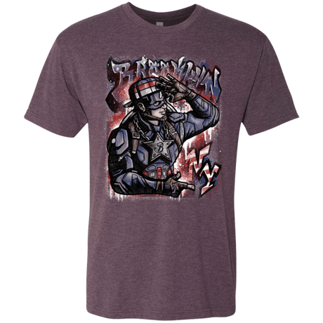 T-Shirts Vintage Purple / Small Cap Brooklyn Men's Triblend T-Shirt