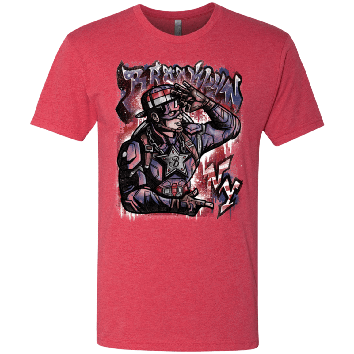 T-Shirts Vintage Red / Small Cap Brooklyn Men's Triblend T-Shirt