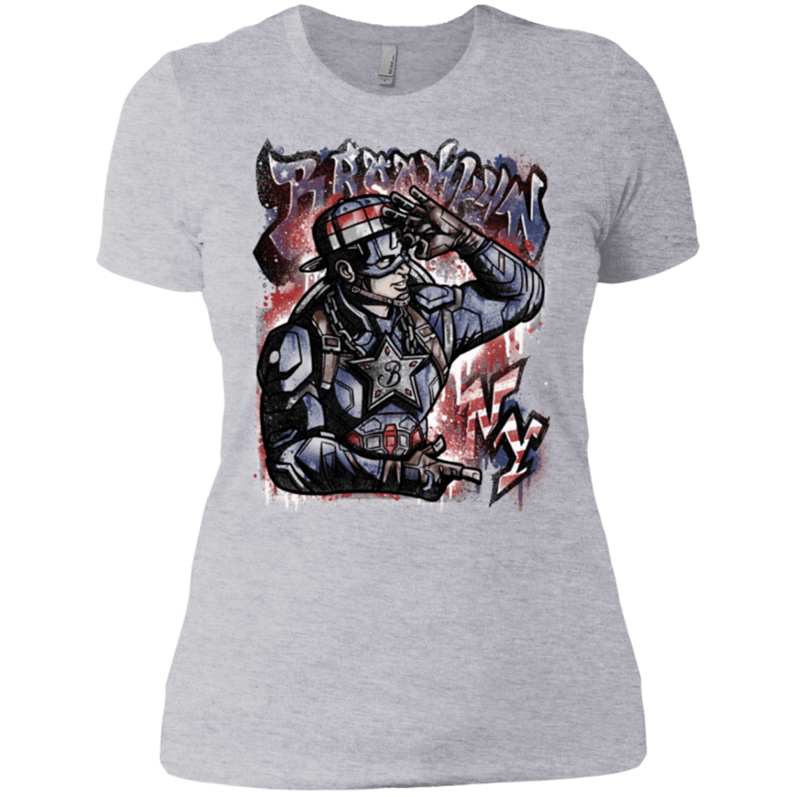 T-Shirts Heather Grey / X-Small Cap Brooklyn Women's Premium T-Shirt