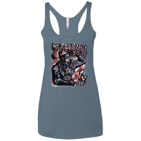 T-Shirts Indigo / X-Small Cap Brooklyn Women's Triblend Racerback Tank