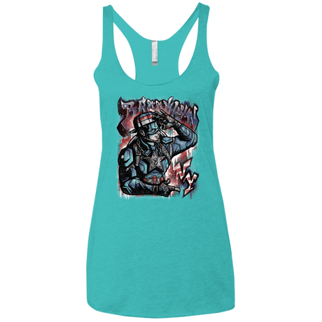 T-Shirts Tahiti Blue / X-Small Cap Brooklyn Women's Triblend Racerback Tank