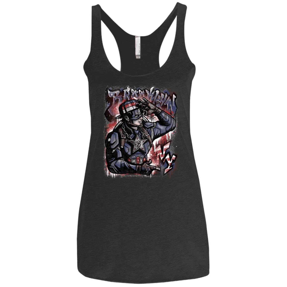 T-Shirts Vintage Black / X-Small Cap Brooklyn Women's Triblend Racerback Tank