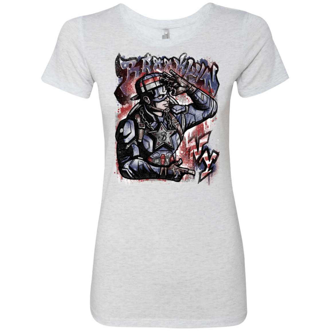 T-Shirts Heather White / Small Cap Brooklyn Women's Triblend T-Shirt