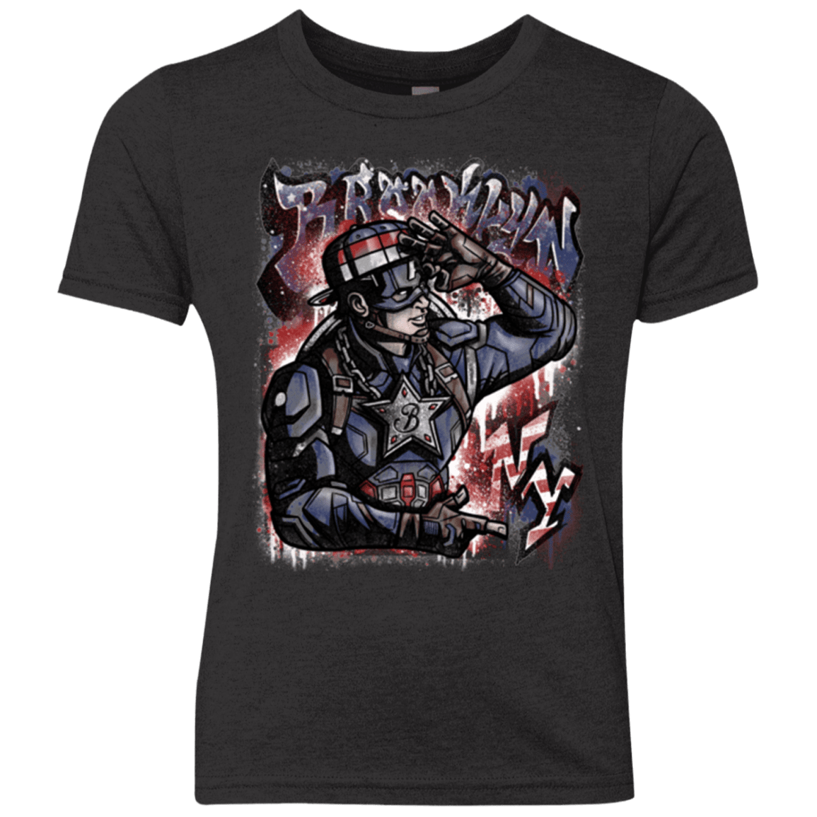 T-Shirts Vintage Black / YXS Cap Brooklyn Youth Triblend T-Shirt