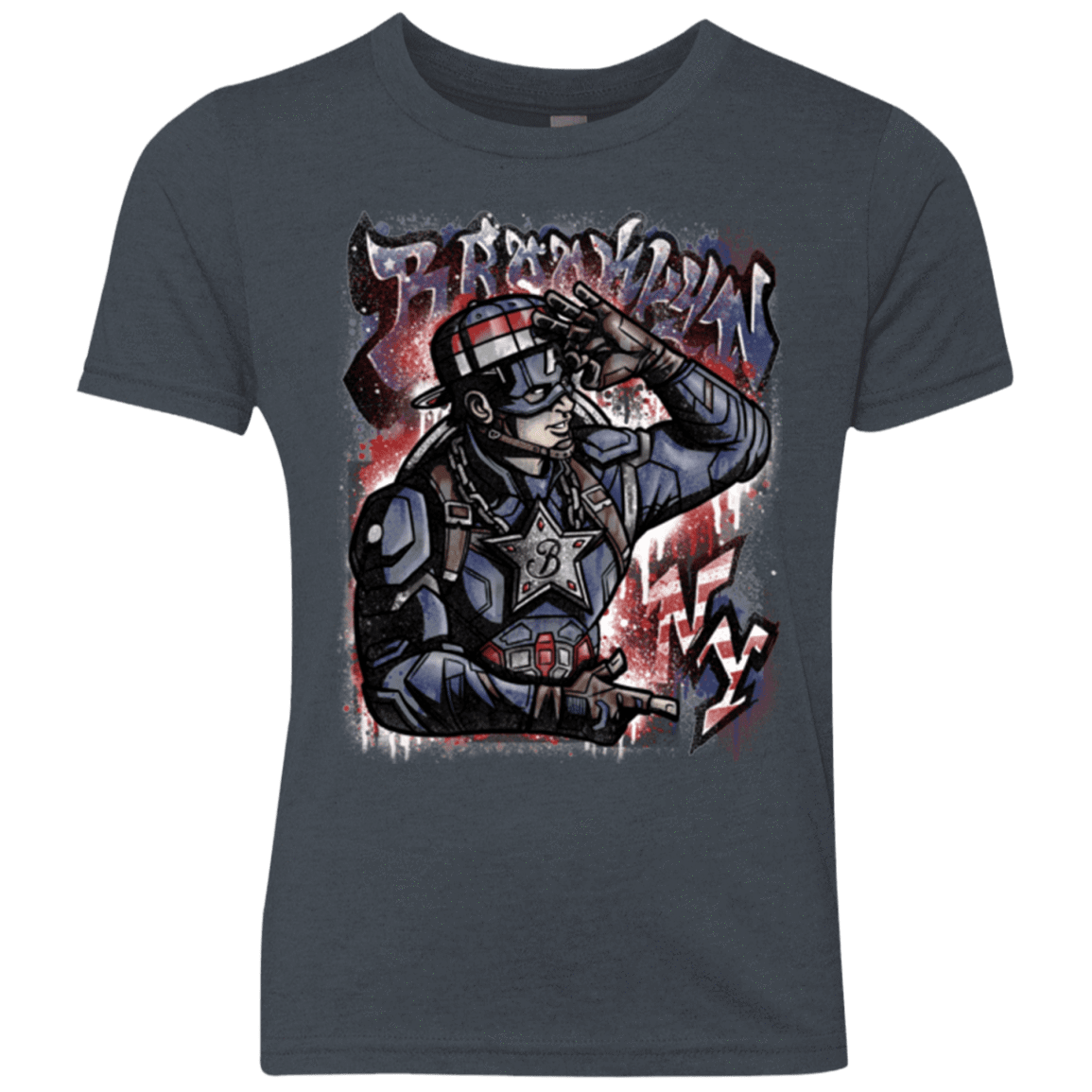 T-Shirts Vintage Navy / YXS Cap Brooklyn Youth Triblend T-Shirt