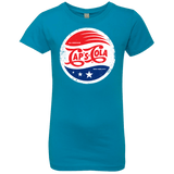 T-Shirts Turquoise / YXS Caps Cola Girls Premium T-Shirt