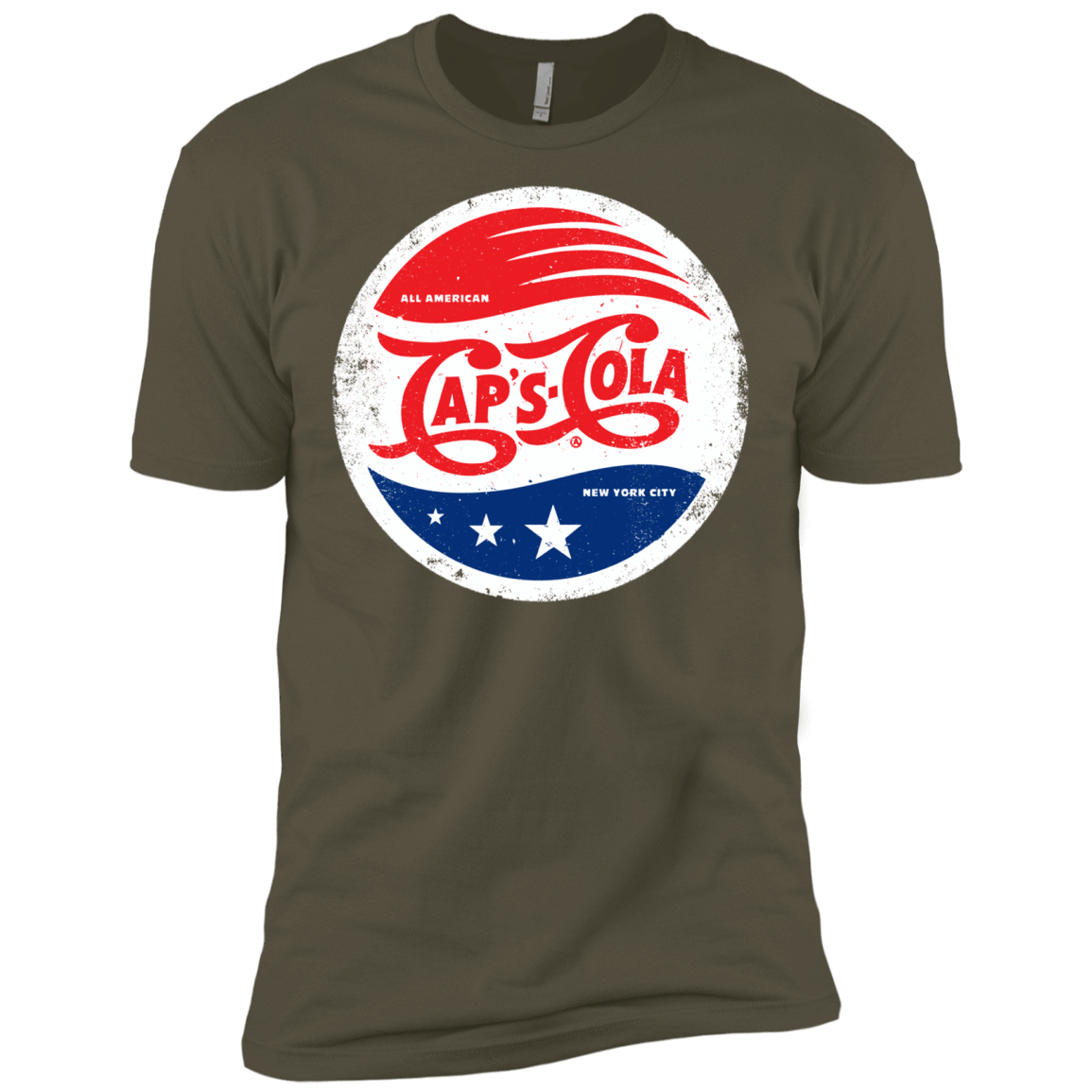 T-Shirts Military Green / X-Small Caps Cola Men's Premium T-Shirt