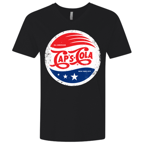 T-Shirts Black / X-Small Caps Cola Men's Premium V-Neck