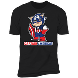 T-Shirts Black / S Captain AmeriCAT Men's Premium T-Shirt