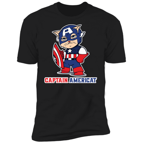 T-Shirts Black / S Captain AmeriCAT Men's Premium T-Shirt