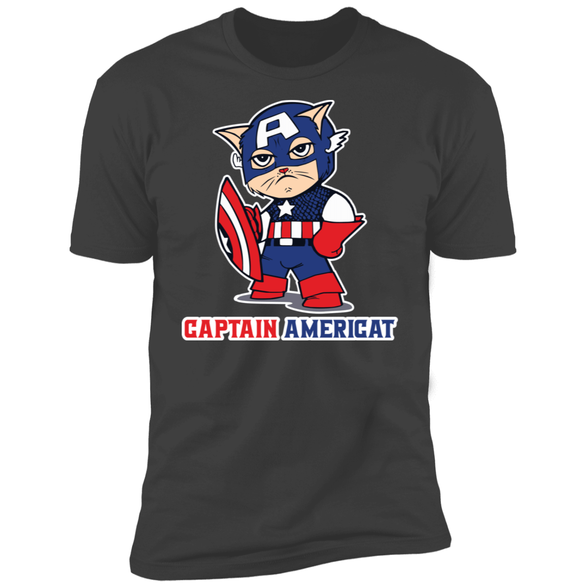 T-Shirts Heavy Metal / S Captain AmeriCAT Men's Premium T-Shirt