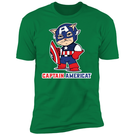T-Shirts Kelly Green / S Captain AmeriCAT Men's Premium T-Shirt