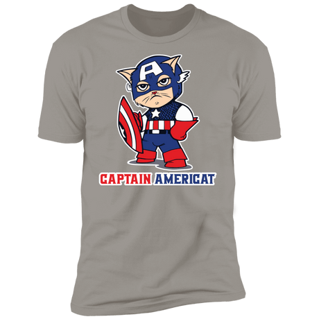 T-Shirts Light Grey / S Captain AmeriCAT Men's Premium T-Shirt