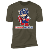 T-Shirts Military Green / S Captain AmeriCAT Men's Premium T-Shirt
