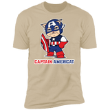 T-Shirts Sand / S Captain AmeriCAT Men's Premium T-Shirt