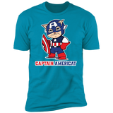 T-Shirts Turquoise / S Captain AmeriCAT Men's Premium T-Shirt