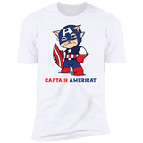 T-Shirts White / S Captain AmeriCAT Men's Premium T-Shirt