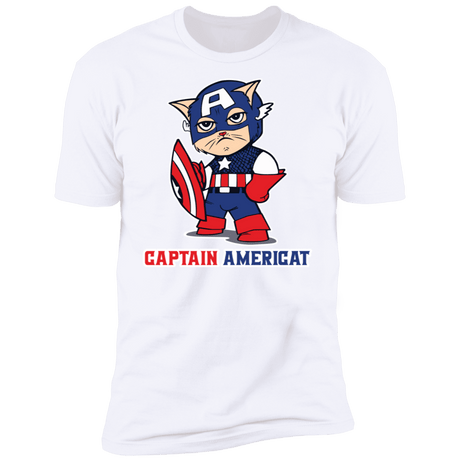 T-Shirts White / S Captain AmeriCAT Men's Premium T-Shirt