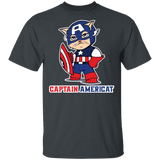 T-Shirts Dark Heather / S Captain AmeriCAT T-Shirt
