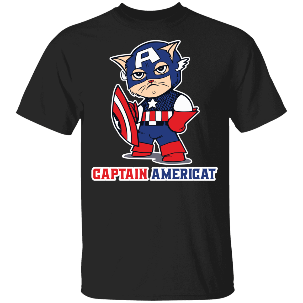 T-Shirts Black / YXS Captain AmeriCAT Youth T-Shirt