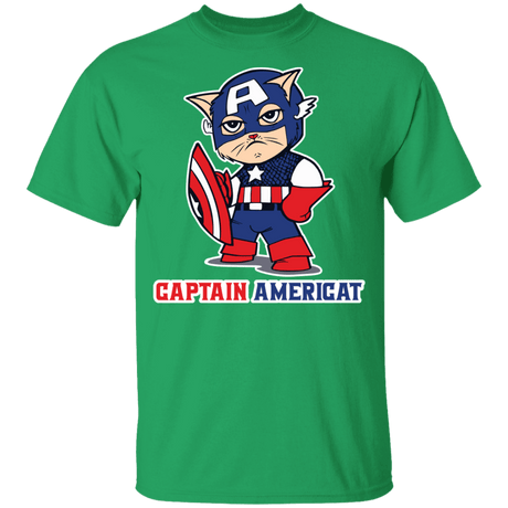T-Shirts Irish Green / YXS Captain AmeriCAT Youth T-Shirt