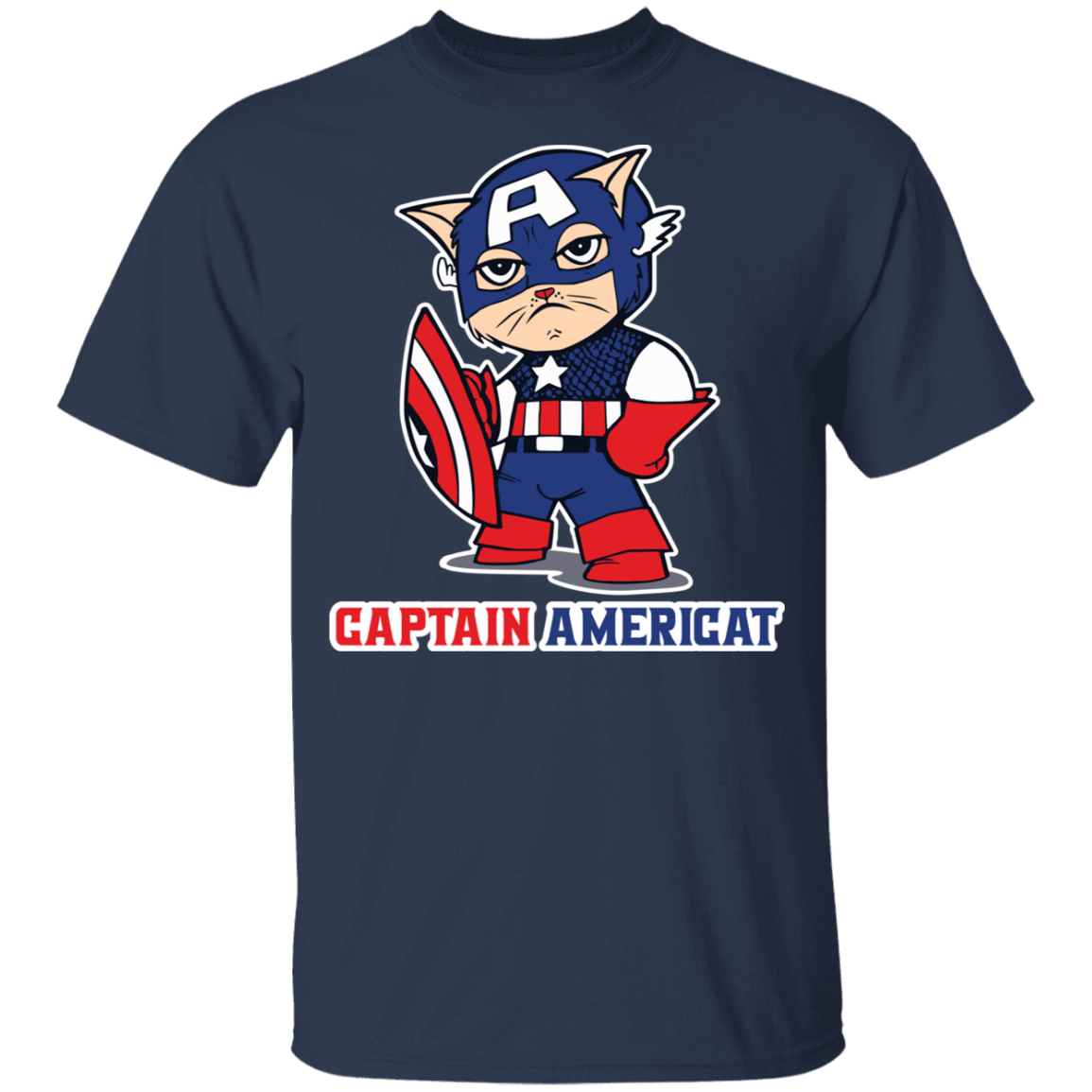 T-Shirts Navy / YXS Captain AmeriCAT Youth T-Shirt