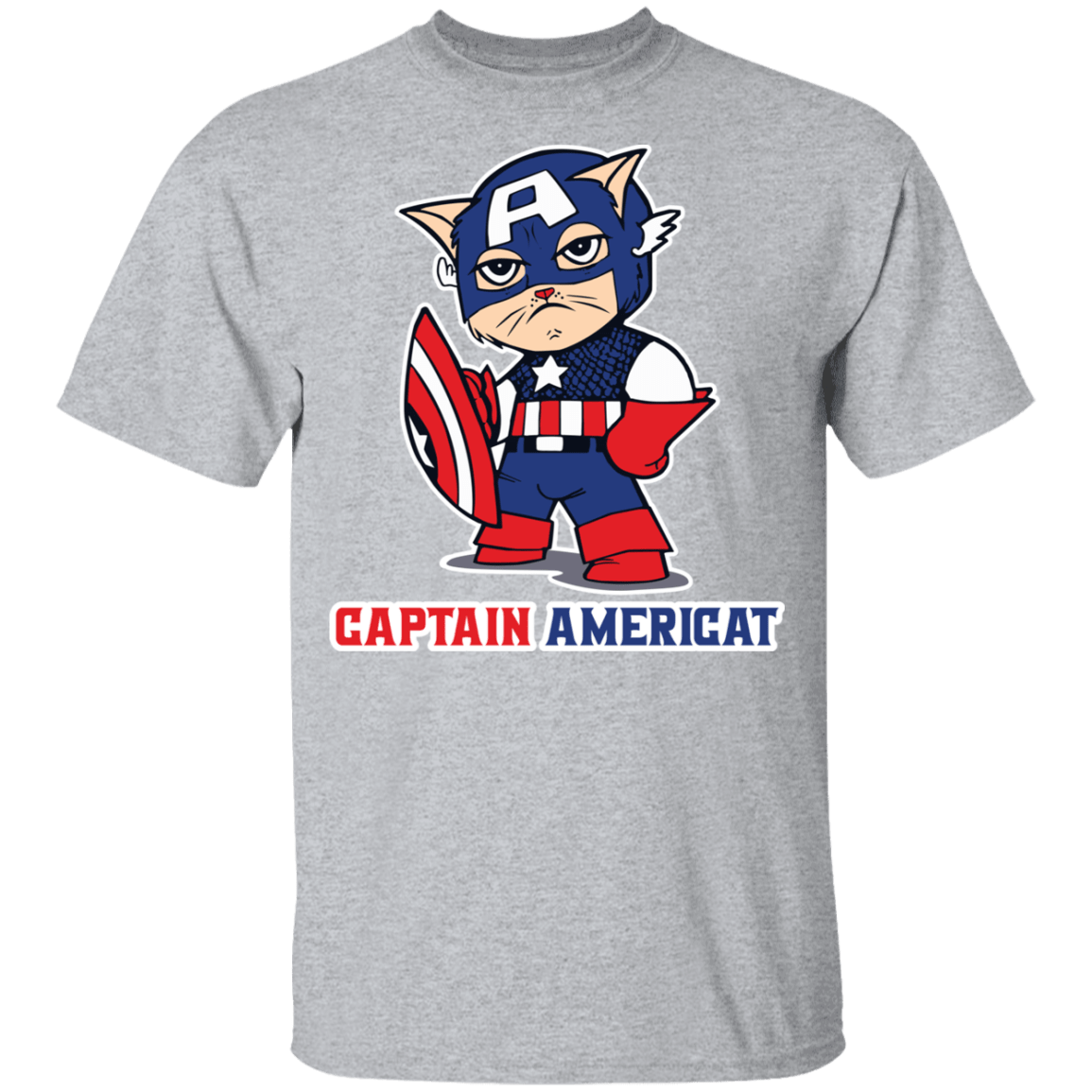 T-Shirts Sport Grey / YXS Captain AmeriCAT Youth T-Shirt