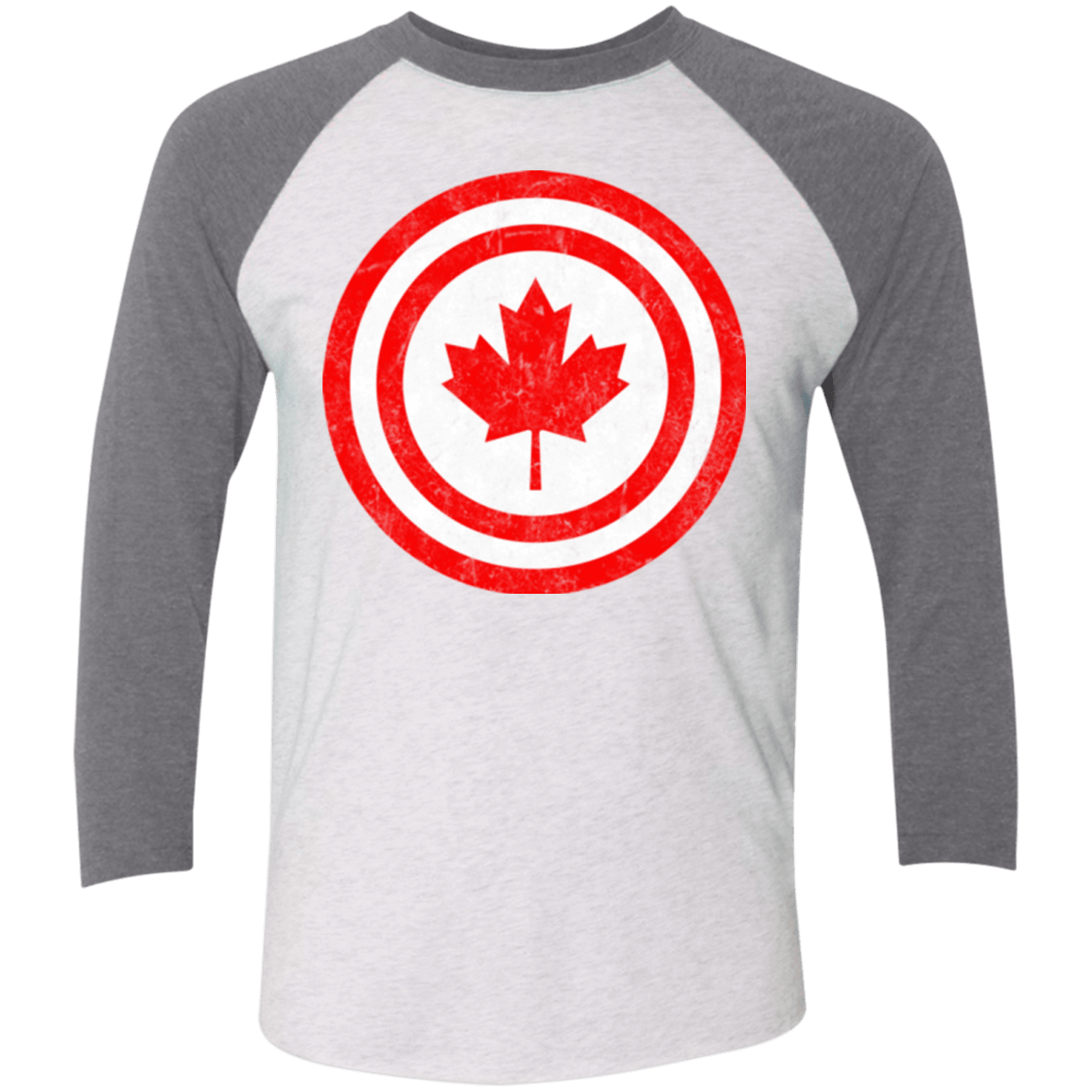T-Shirts Heather White/Premium Heather / X-Small Captain Canada Triblend 3/4 Sleeve