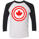 T-Shirts Heather White/Vintage Black / X-Small Captain Canada Triblend 3/4 Sleeve