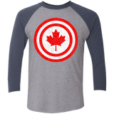 T-Shirts Premium Heather/ Vintage Navy / X-Small Captain Canada Triblend 3/4 Sleeve