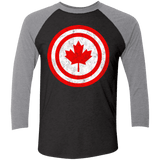 T-Shirts Vintage Black/Premium Heather / X-Small Captain Canada Triblend 3/4 Sleeve