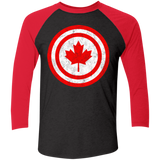 T-Shirts Vintage Black/Vintage Red / X-Small Captain Canada Triblend 3/4 Sleeve