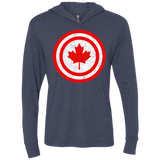 T-Shirts Vintage Navy / X-Small Captain Canada Triblend Long Sleeve Hoodie Tee