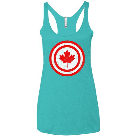 T-Shirts Tahiti Blue / X-Small Captain Canada Women's Triblend Racerback Tank