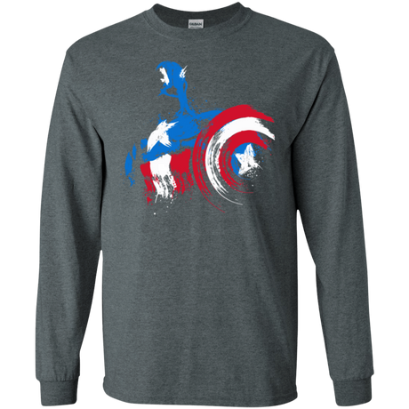 T-Shirts Dark Heather / S Captain Men's Long Sleeve T-Shirt