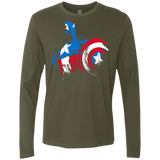 T-Shirts Military Green / S Captain Men's Premium Long Sleeve