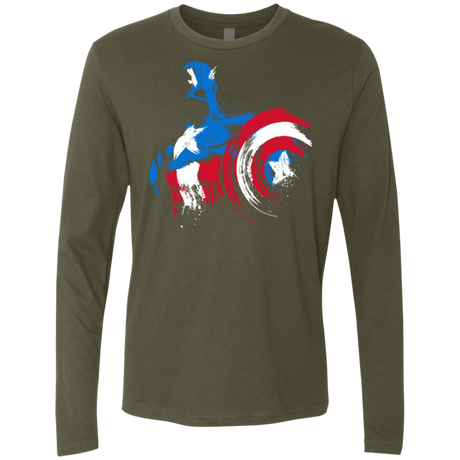 T-Shirts Military Green / S Captain Men's Premium Long Sleeve