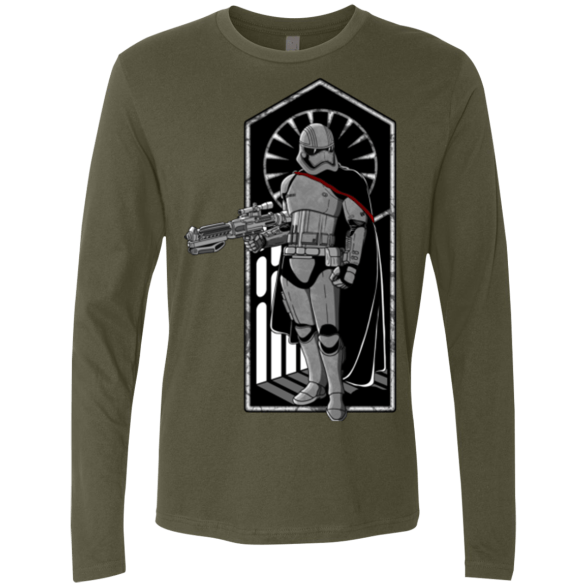 T-Shirts Military Green / S Captain Men's Premium Long Sleeve