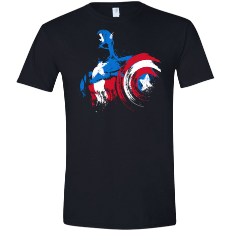 T-Shirts Black / X-Small Captain Men's Semi-Fitted Softstyle