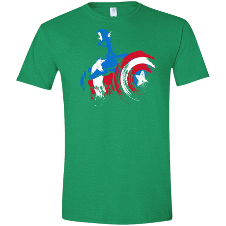 T-Shirts Heather Irish Green / S Captain Men's Semi-Fitted Softstyle