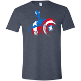 T-Shirts Heather Navy / S Captain Men's Semi-Fitted Softstyle