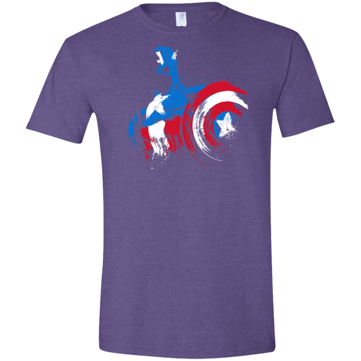 T-Shirts Heather Purple / S Captain Men's Semi-Fitted Softstyle