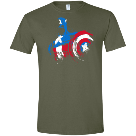 T-Shirts Military Green / S Captain Men's Semi-Fitted Softstyle