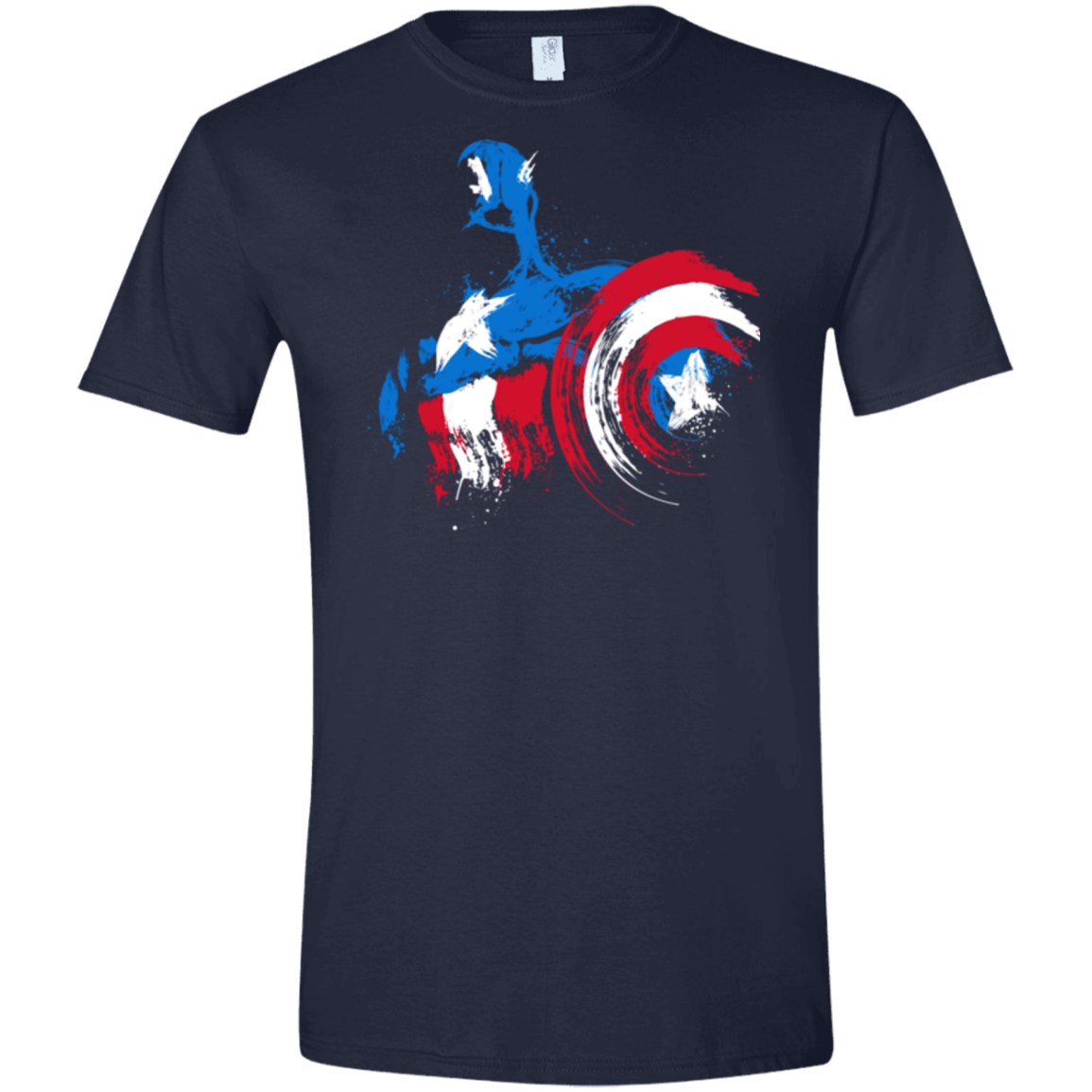 T-Shirts Navy / X-Small Captain Men's Semi-Fitted Softstyle